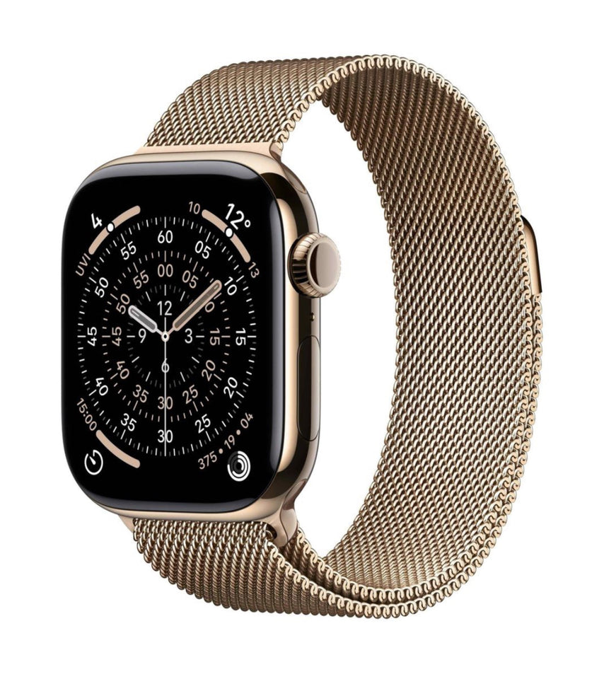Apple Watch Series 11 GPS+Cell 42mm Gold Titanium Case with Milanese Loop