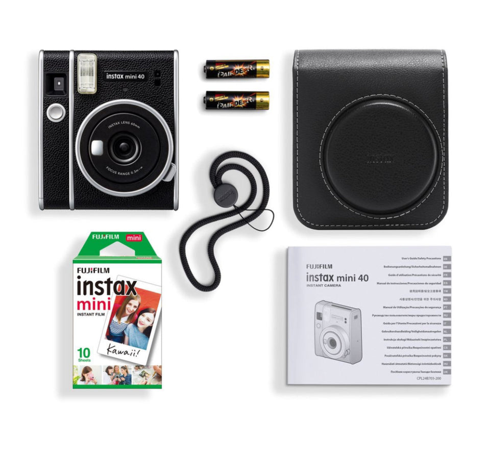 Instax Mini 40 Camera Kit Black (camera + 1 film + case)