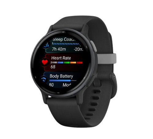 Garmin Vivoactive 5 - Slate Aluminium Bezel with Black Case and Silicone Band