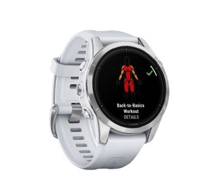 Garmin epix Pro (Gen 2) 42 mm - Silver Stainless Steel with whitestone band