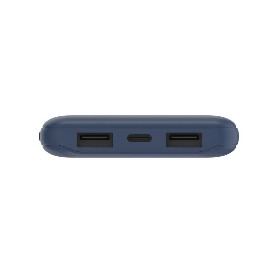 Belkin Boost Up Charge 10 000mAh 3-Port Power Bank + USB-A to USB-C Cable - Blue