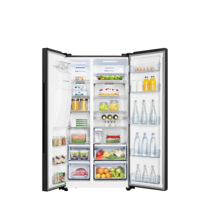 Hisense 535L Black Side By Side Fridge Freezer H700SMIIDL