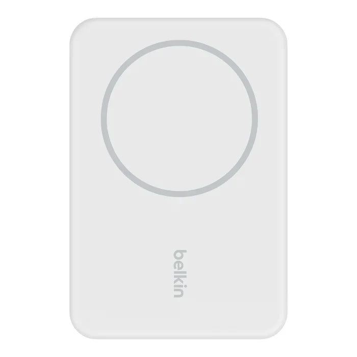 BELKIN BOOSTCHARGE Magnetic Wireless PowerBank 5000 Mah + Stand - For Apple iPhone 12/13/14 and Higher Models - White