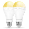 Aurora Emergency LED Light Bulb E27 | Rechargeable Backup 2 Pack
