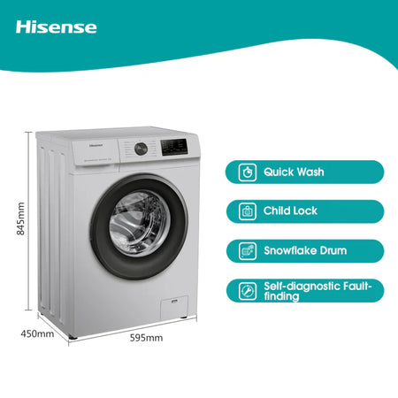 Hisense 6kg Front Load Washer Silver WFVC6010S